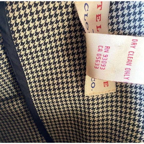 Telluride clothing co houndstooth skirt size 2 wool blend black/tan a line aline - Picture 4 of 5